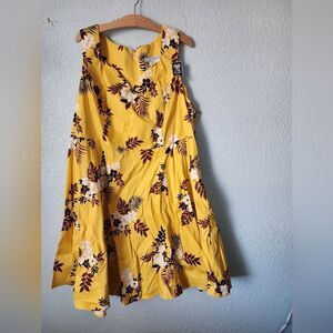 Eva Rose Sunny Floral Sleeveless Mini Dress Side Pockets